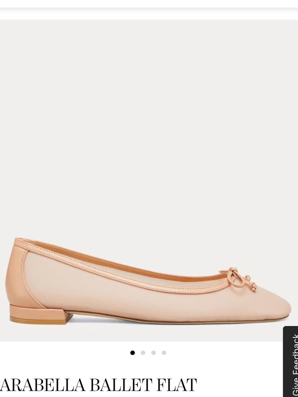 Stuart Weitzman Blush Pink Ballet Flats with Bow - Picture 3 of 7